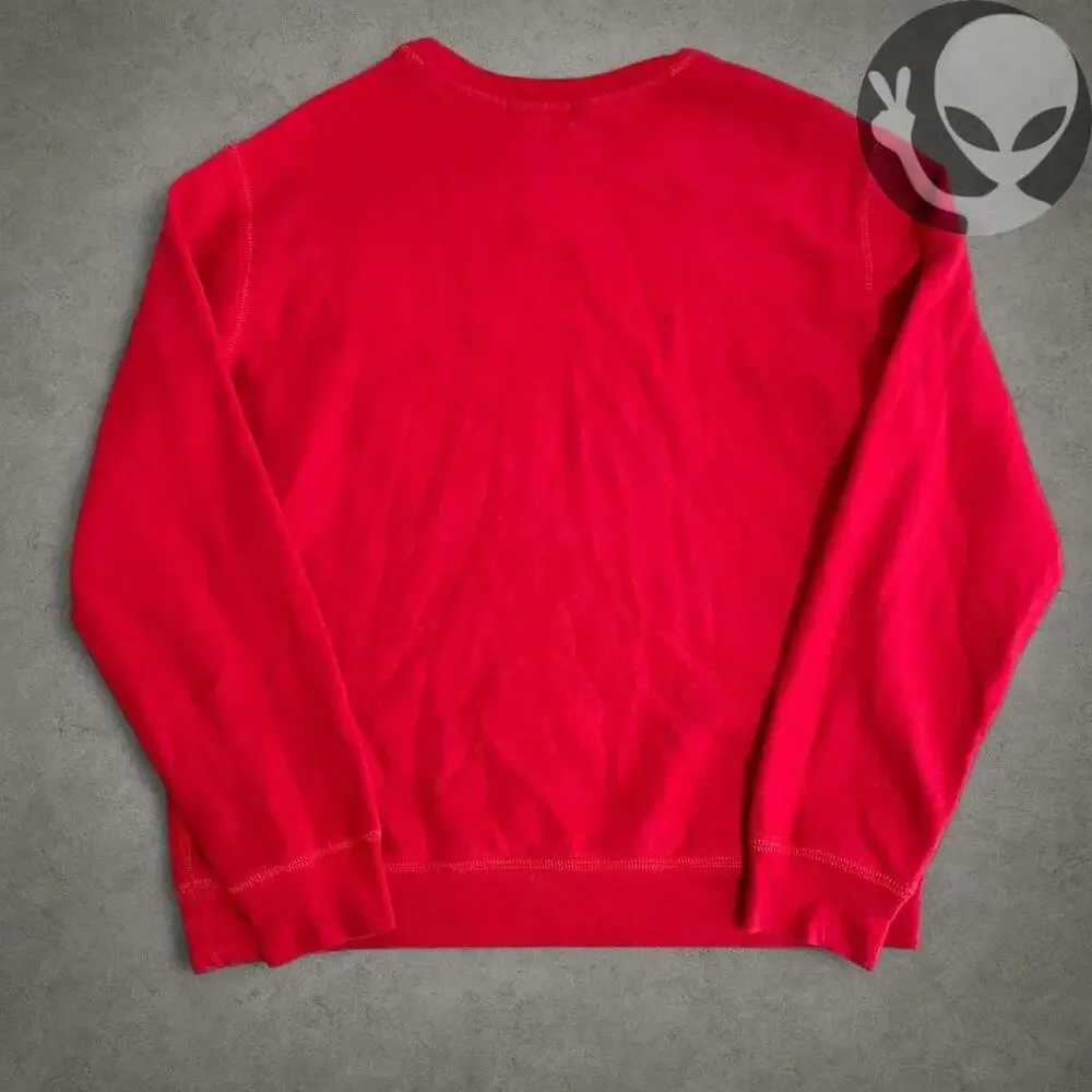 Polo Ralph Lauren Crewneck Sweater Small Red Cotton Pullover - Picture 5 of 6